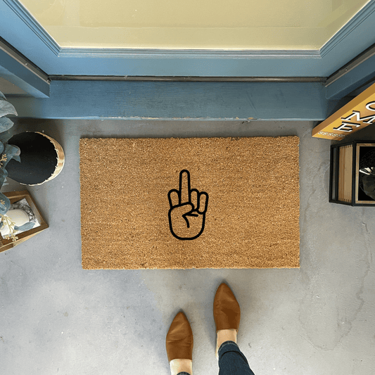 Middle Finger Funny Doormat