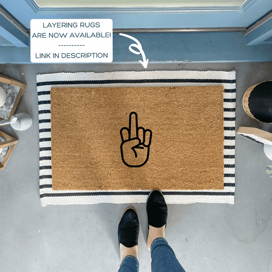 Middle Finger Funny Doormat