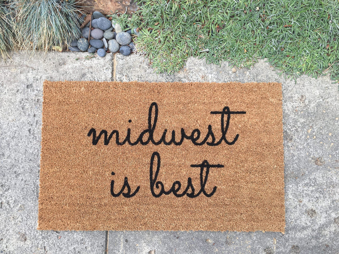 Midwest is Best Funny Doormat