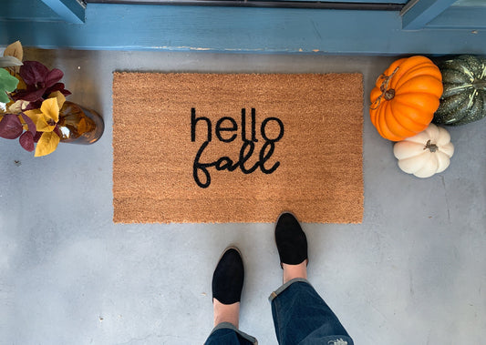 Modern Hello Fall Welcome Mat