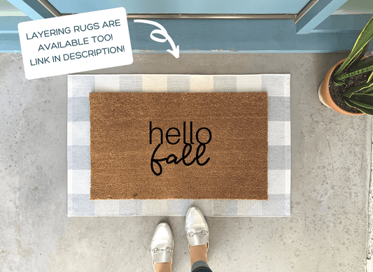 Modern Hello Fall Welcome Mat