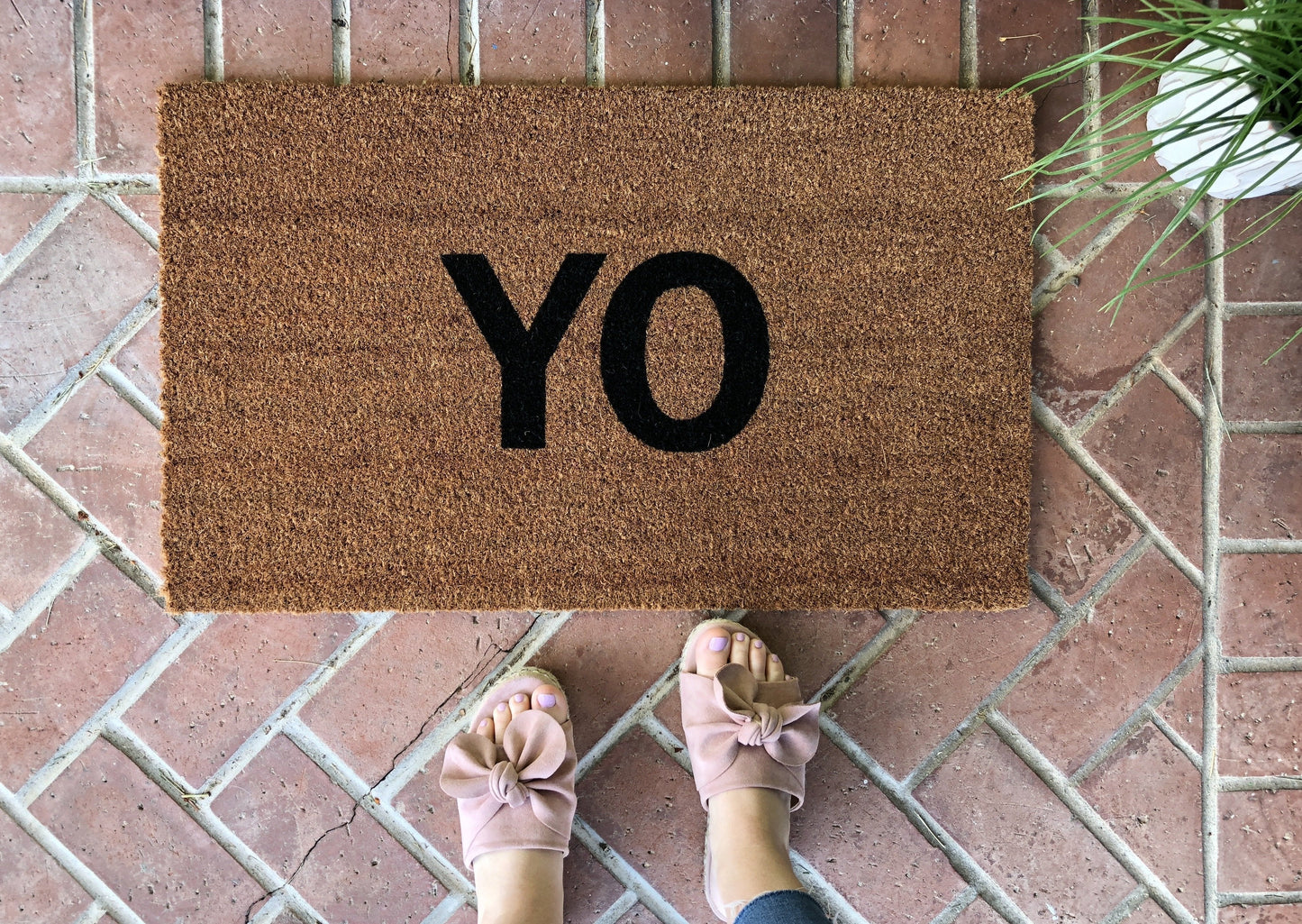 Modern YO Outdoor Doormat