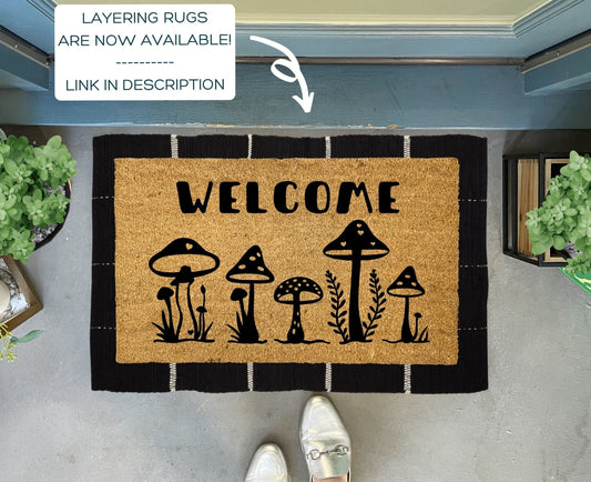 Mushrooms Outdoor Doormat