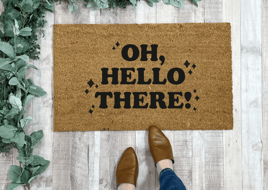 Oh Hello There Retro Style Doormat