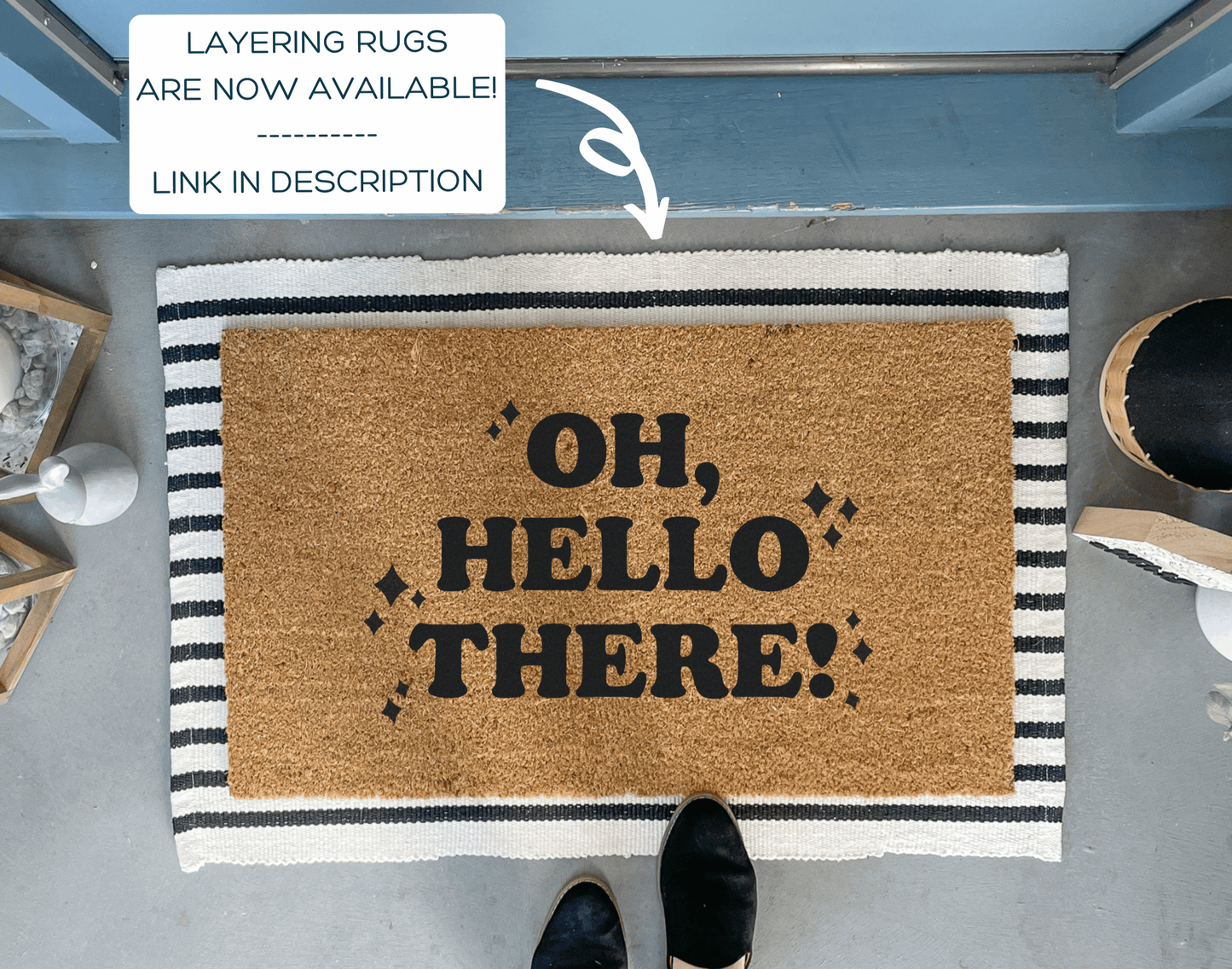 Oh Hello There Retro Style Doormat