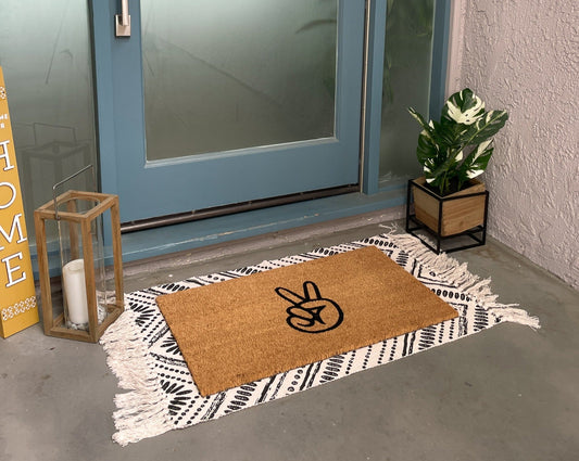 Peace Sign Doormat