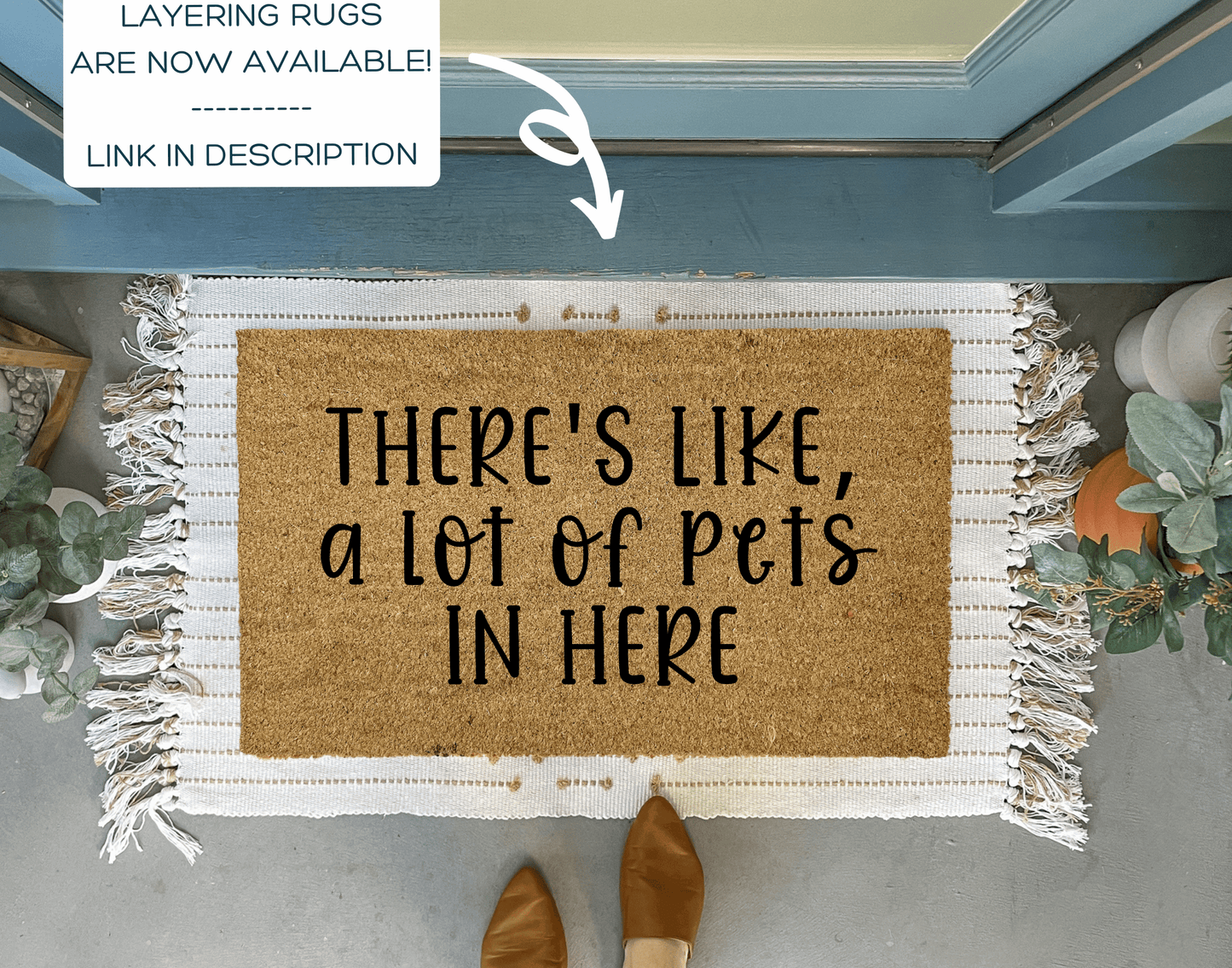 There's like a lot of pets in here Funny Doormat