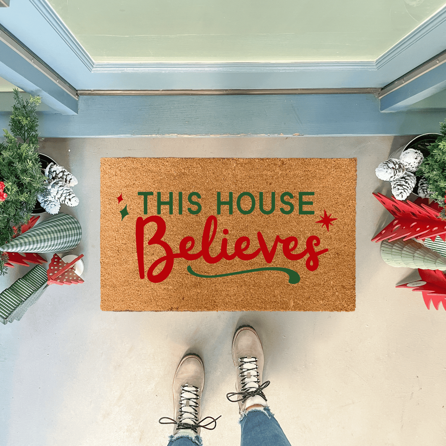 This House Believes Christmas Doormat