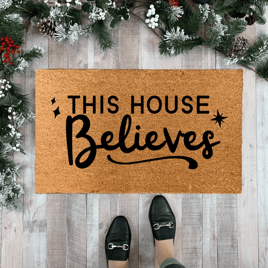 This House Believes Christmas Doormat
