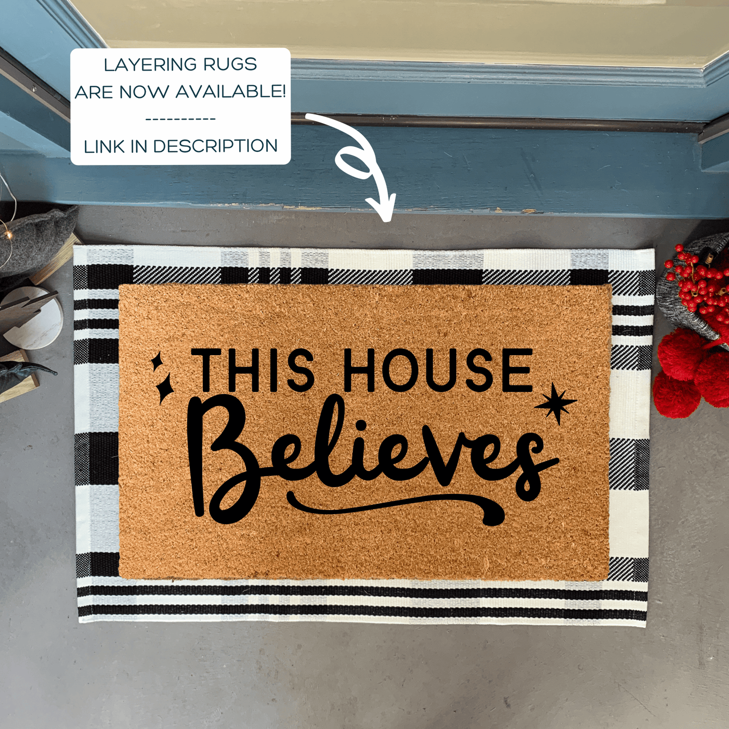 This House Believes Christmas Doormat