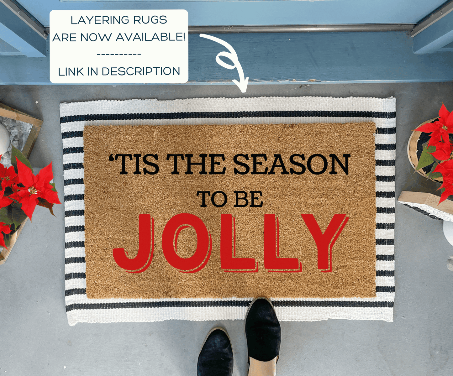 Tis The Season to be Jolly Christmas Doormat