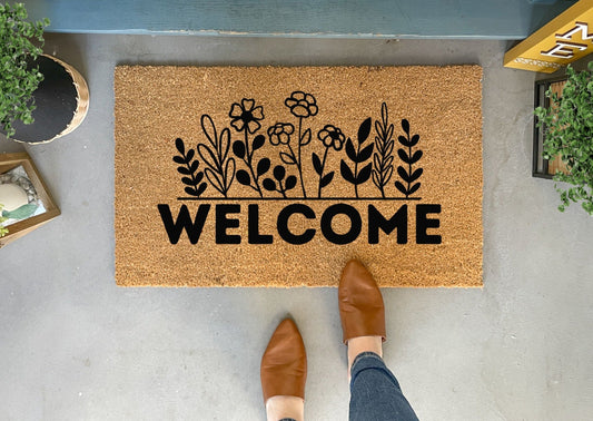 Welcome Flowers Doormat