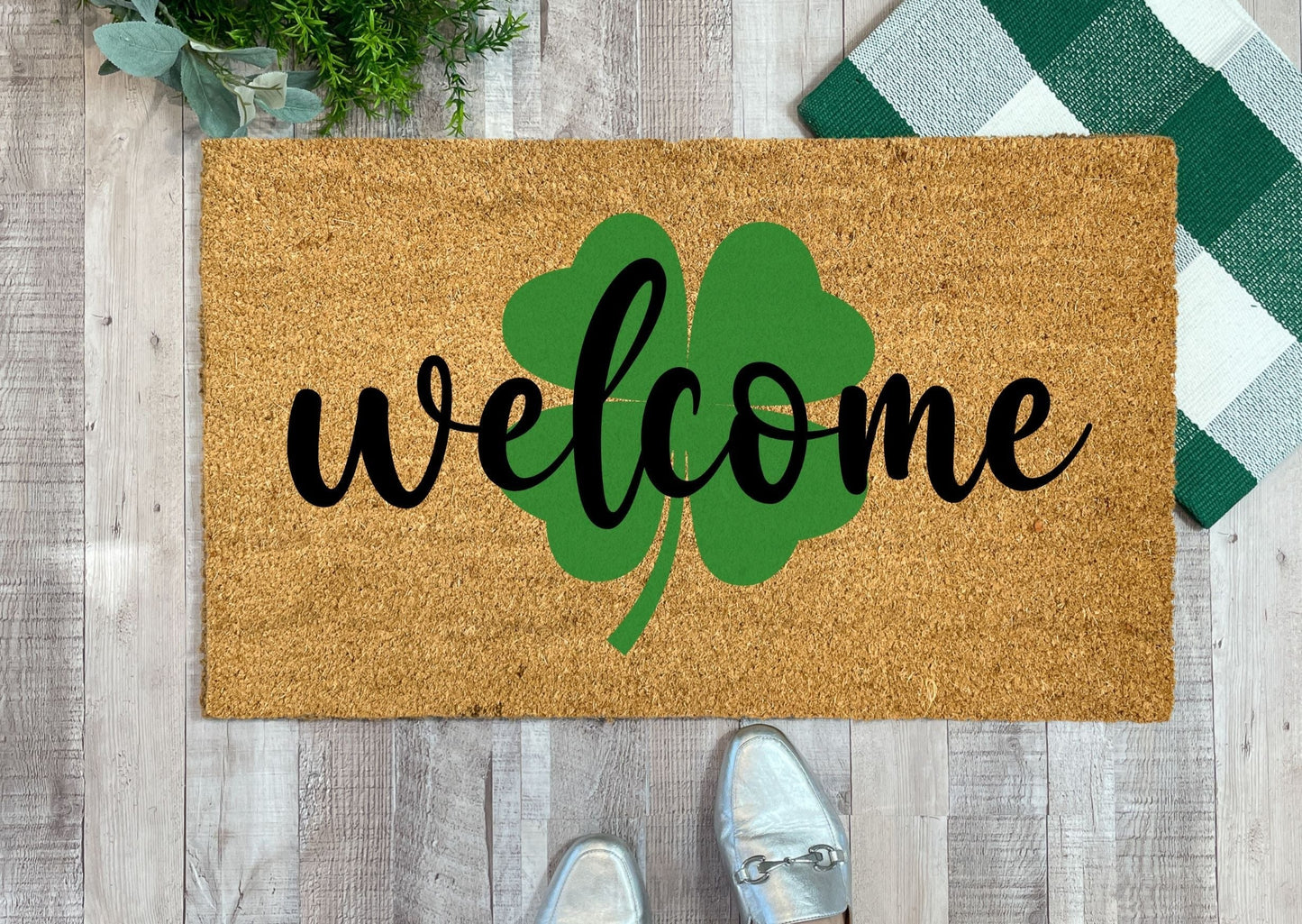 Welcome Shamrock Doormat