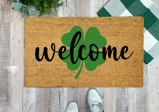 Welcome Shamrock Doormat
