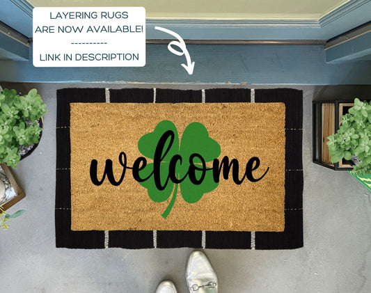 Welcome Shamrock Doormat