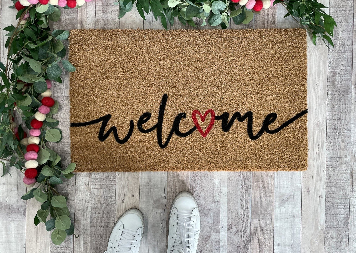 Welcome Valentine's Doormat