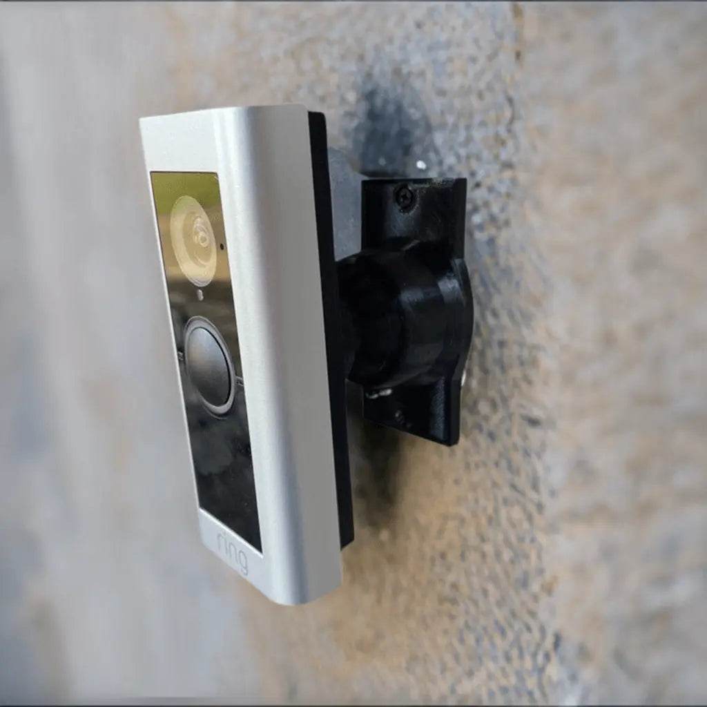 35° Adjustable Swivel Doorbell Bracket | Frontal Angle Doorbell Adjustment - Rotate Horizontal / Vertical
