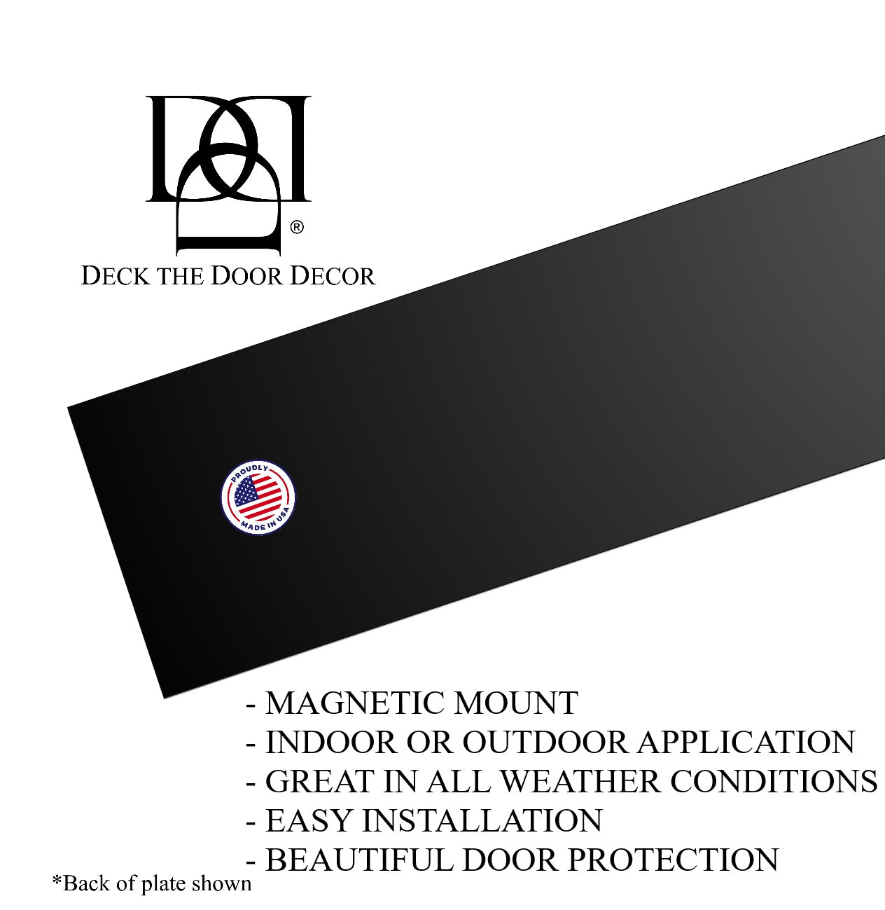 Utilitarian Monogram Engraved Door Kick Plate — Modern Personalized Door Protection