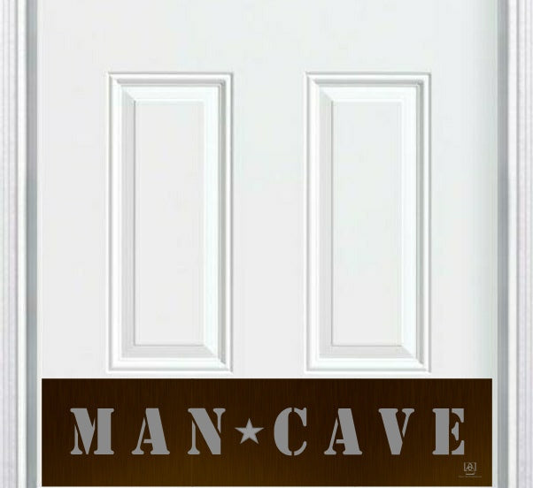 Man Cave Engraved Door Kick Plate - Ultimate Retreat Entrance Protection